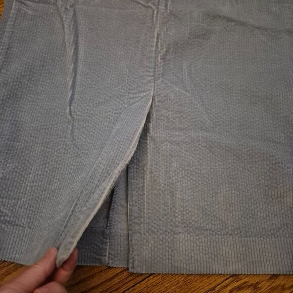 A-Line Long Corduroy Sky Blue Skirt with Front Pockets Cabin Creek - Picture 4 of 4